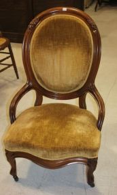 Walnut Victorian Ladies Parlor Chair