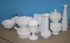 14 pieces Vintage Milk Glass includes 7