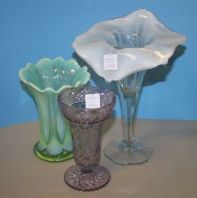 Three Victorian Glass Vases 6
