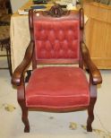 Large Mahogany Carved Empire Arm Chair