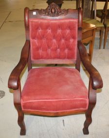 Large Mahogany Carved Empire Arm Chair