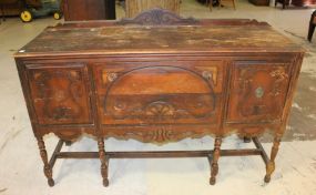 Walnut Depression Sideboard as-is, needs refinishing; matches lot # 313, 314, and 315.