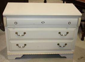 Modern White 3 Drawer Chest 30