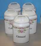 5 Piece Handpainted Canister Set