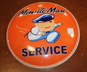 Reproduction Metal Button Sign-Minute Men Service 12
