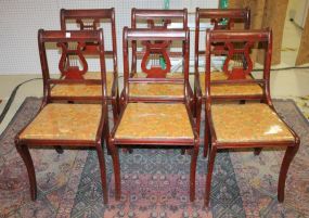 Set of 6 Mahogany Lyre Back Chairs Matches lot # 363, 364, and 366, 34