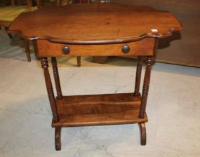 Walnut Victorian Turtle Top lamp Table