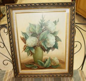 Floral Oil Painting Signed, E. Roby '77