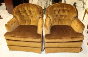 Pair of Upholstered Club Chairs