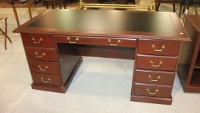 Contemporary Partners Desk Center drawer and four drawers on each side, 65