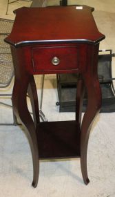 Contemporary Mahogany One Drawer Stand 13