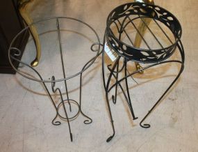 Two Iron Plant Stands One 13
