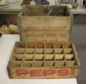 Pepsi Wood Crate and Mohr's Brothers Wood Crate