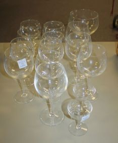 15 Various Size Wine Glasses