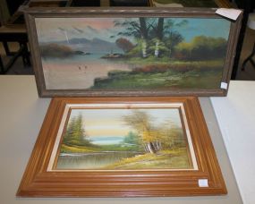 Two Vintage Landscape Paintings Vintage landscape painting 30