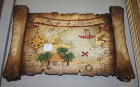 Scroll Resin Map of Treasure