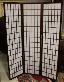 Brown/White Room Divider Screen 3 Panels, 71