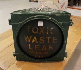 Lighted Toxic Waste Leak Sign does work