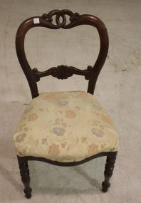 Early Mahogany Carved Slipper Chair