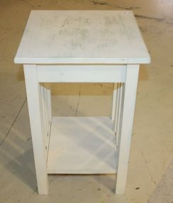 Painted Mission Oak End Table