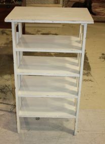 Painted White Mission Oak Book Stand