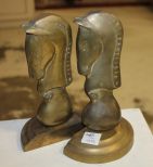 Pair of Brass Horse Bookends