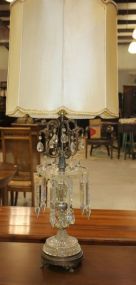 Lead Crystal and Brass Lamp Hanging Prizms, 40