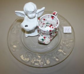 Cookie for Santa Plate, Boot Cup, and Angel