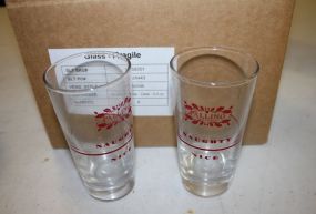 Set of 6 Naught/Nice Glasses