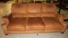 Suede Sofa Suede Sofa with Stains; 91