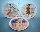 Group of Three Limited Edition Limoge Plates