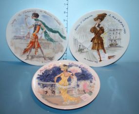 Group of Three Limited Edition Limoge Plates