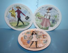 Group of Three Limited Edition Limoge Plates