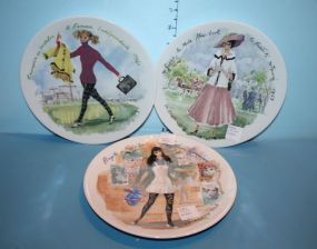 Group of Three Limited Edition Limoge Plates