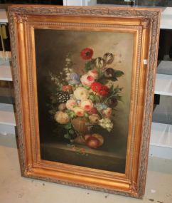 Large Painting of Flower Arrangement, signed Nancy Lee