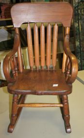 Turn of the Century Oak Child's Rocker