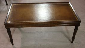 Leather Top Coffee Table
