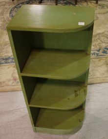 Four Shelf Display Painted Green