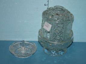 Glass Fair Lamp and a Glass Ring Holder