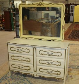 Vintage Six Drawer Chest with Mirror