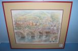 Print of Heidelberg Germany, signed Bernadette Voz