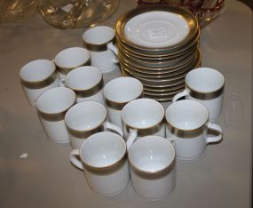 Set of Twelve Bavaria Demitasse Cups and Saucers