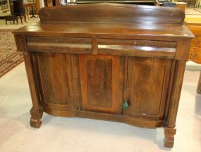 1840 Mahogany Empire Sideboard with Scroll Feet