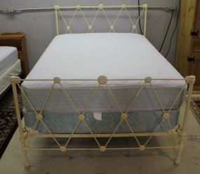 Standard Double Size Iron Bed with Mattress Set