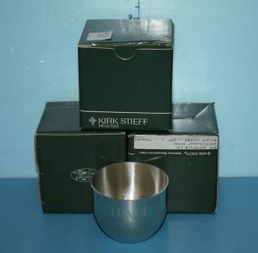 Three Kirk Stieff Pewter Cups