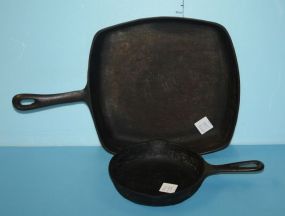 Small Iron Skillet and a Square Skillet
