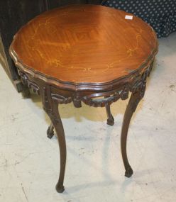 1930s Satinwood Inlay French Style Side Table