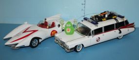 Ghost Busters Car and a Mach 5 Speed Racer Car