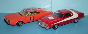 The General Lee 1969 Dodge (1981) and a Starsky and Hutch Ford Grand Torino (2002)