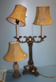 Pineapple Lamp and a Candlestick Lamp